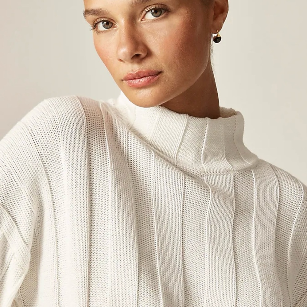 J Crew Ribbed Mock Neck Women's Sweater